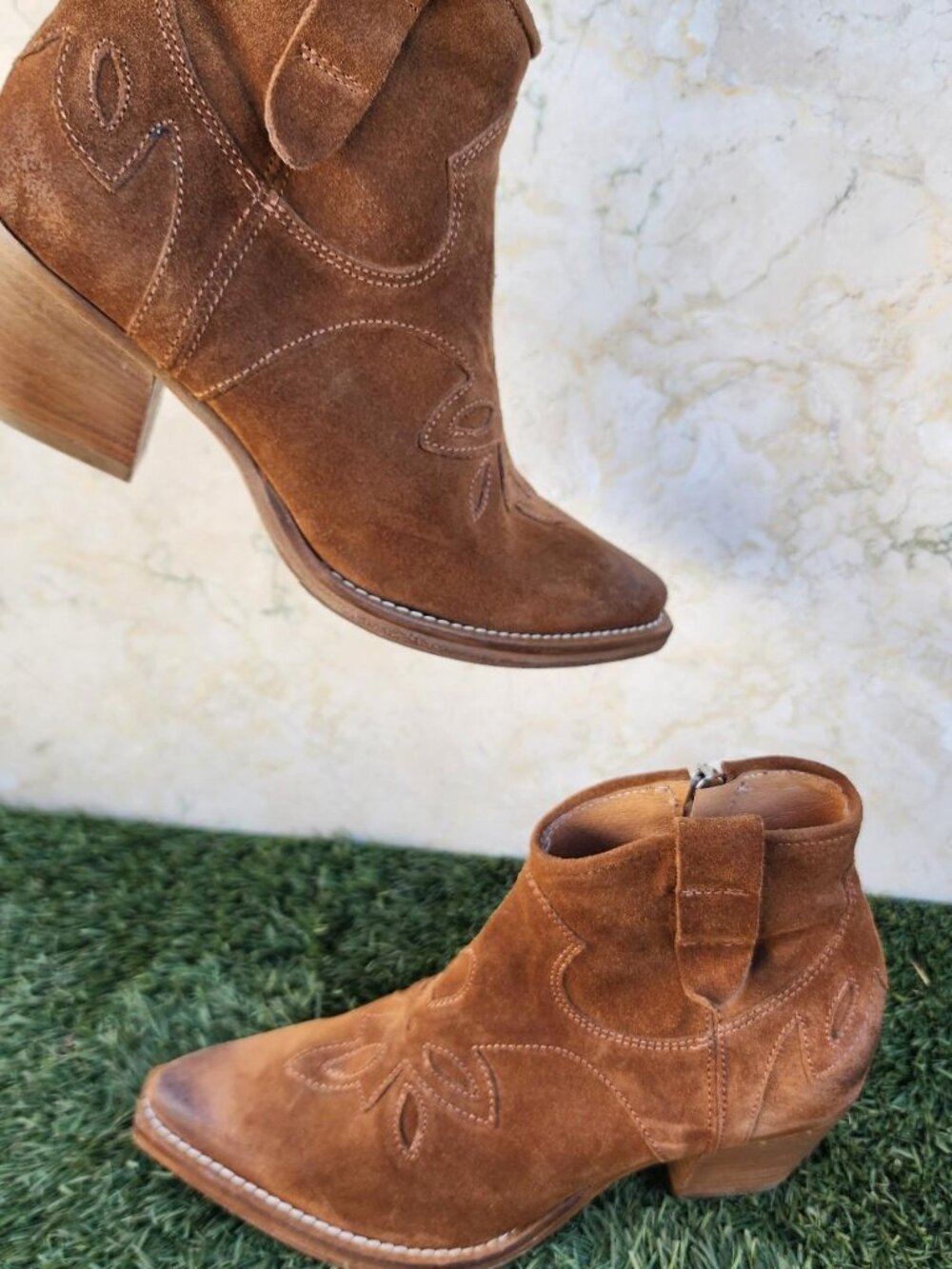 Women's Brown and Tan Boots - Picture 8 of 8